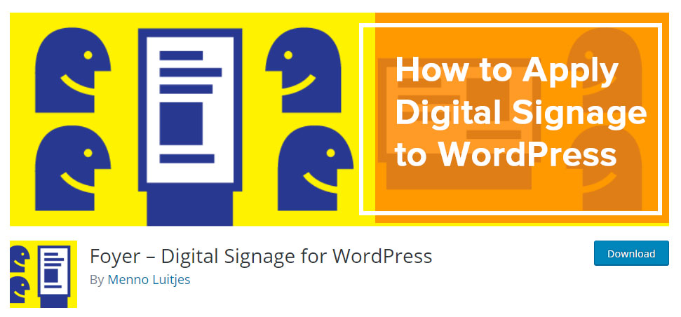 A screenshot of the plugin Foyer - Digital Signage for WordPress.