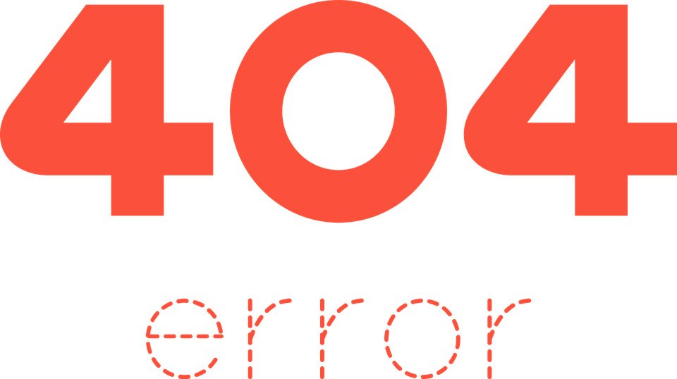 Large red 404 numerals above the dashed-outline word error