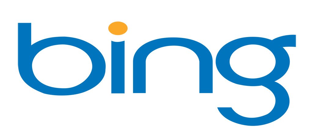Bing wordmark in lowercase blue letters with an orange dot over the i