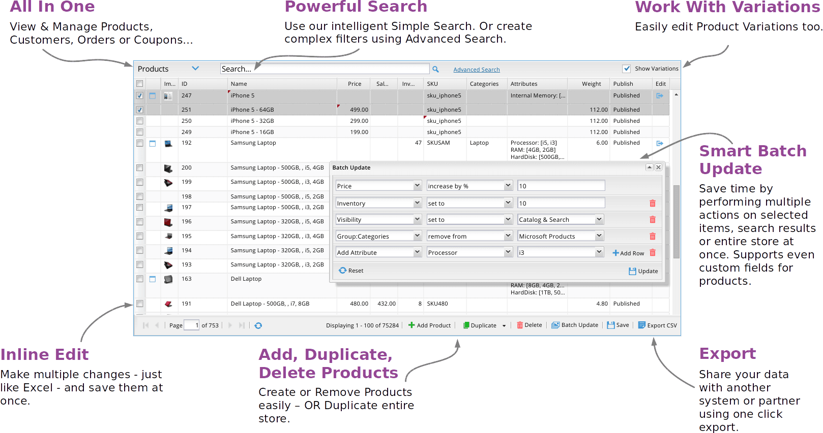 How to Bulk Edit Custom Attributes with WooCommerce 12 Smart Manager Screenshot