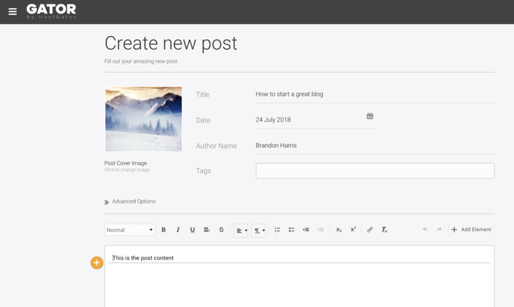 What the New Gator Web Builder Can Do for You 18 blogeditor