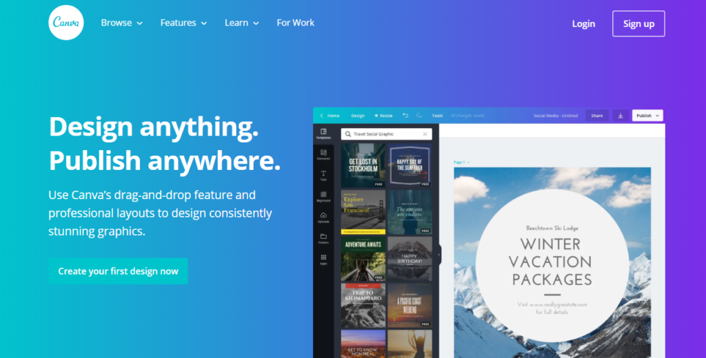 Top 20 Tools for Creating Infographics and Other Social Media Images 109 canva