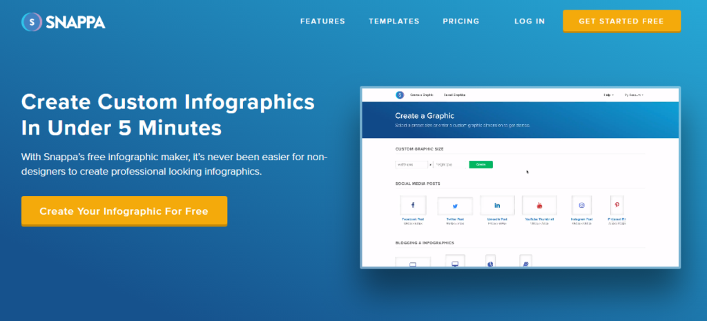 Top 20 Tools for Creating Infographics and Other Social Media Images 117 snappa