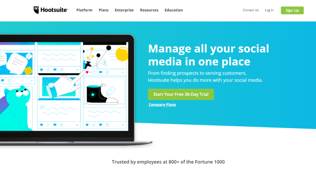 Ultimate List of 38 Tools for Managing Social Media in 2019 191 hootsuite 1
