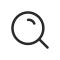 Line icon of a magnifying glass