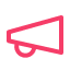 Lansing MI SEO 6 Pink megaphone icon.