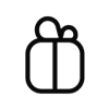 White Label SEO Services 39 Outlined gift box icon with a bow on top