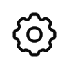 White Label SEO Services 42 Outlined gear or settings cog icon