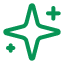 Lansing MI SEO 8 Green four-point sparkle star icon.