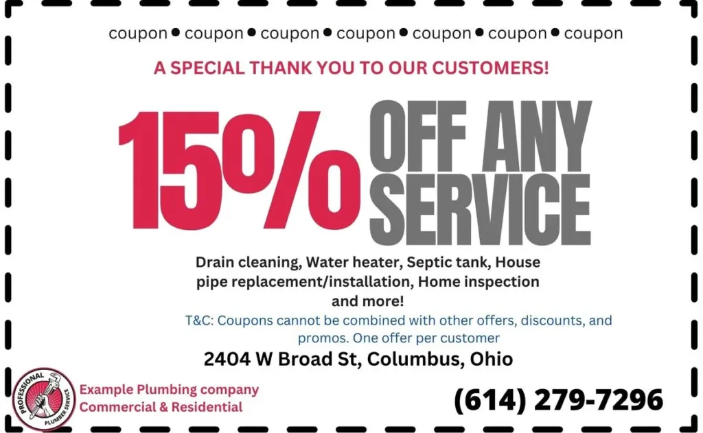 Coupon2- Plumber marketing