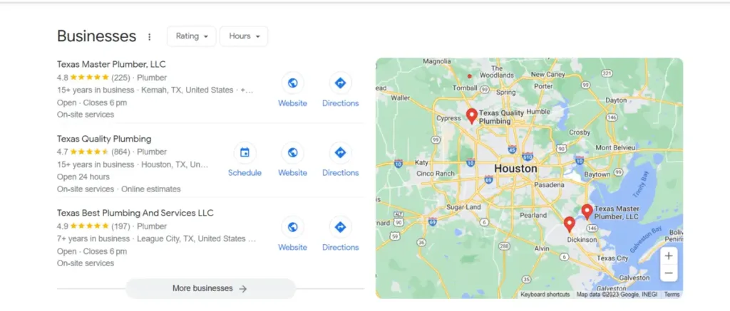 Google My Business - Plumber marketing