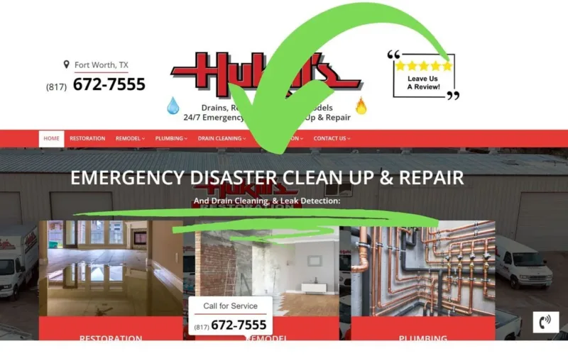 Plumber website design header 2